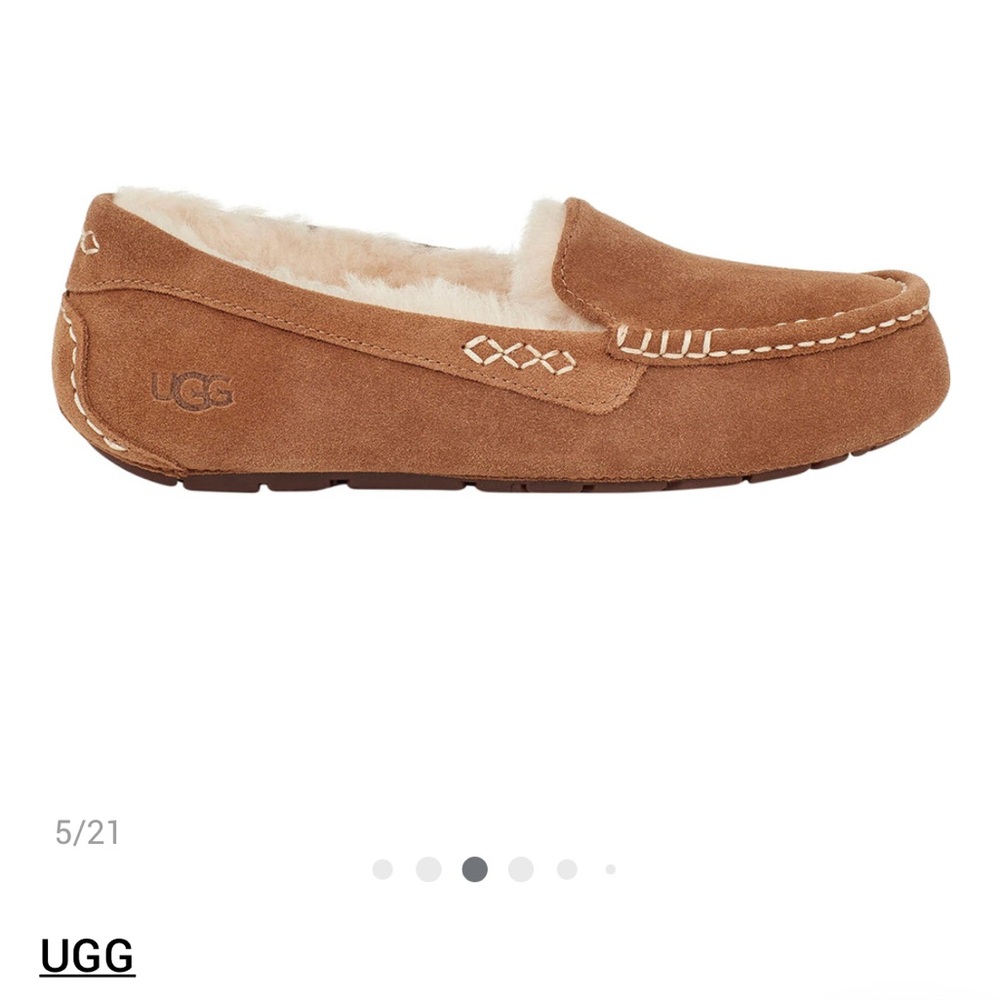 UGG women’s chestnut Suede Ansley Slippers size 8 - Picture 9 of 9